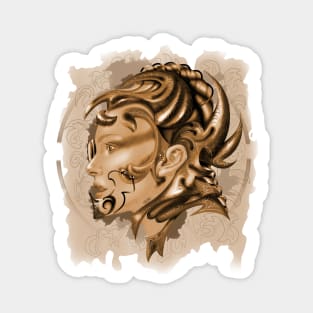 Girl face steampunk Sticker